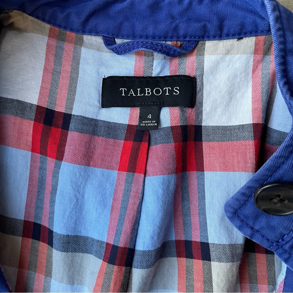 Talbots Collarless Button Front Blazer Jacket Siz… - image 3